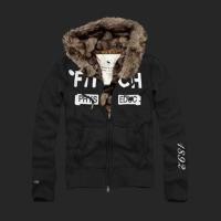 heren abercrombie fitch full-zip hooded fur outwear phys educ 1892 zwart Voor Goedkope tv8le131